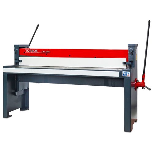 Cisaille guillotine manuelle largeur du travail 1500 mm épaisseur 1,5 mm avec butée 500 mm Torros CML1500
