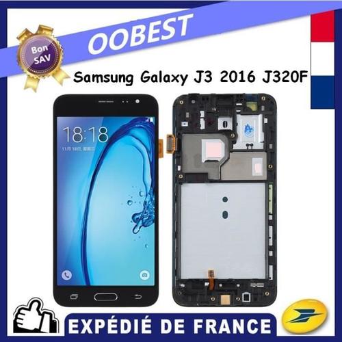 Ecran Pour Samsung Galaxy J3 2016 J320f J320fn Noir Complet Vitre Tactile + Lcd Châssis