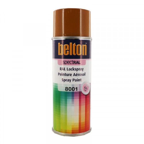 Bombe De Peinture Belton Spectral Ral8001 Brun Terre Sienne 400ml