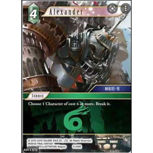 Final Fantasy Alexandre 8-046 R