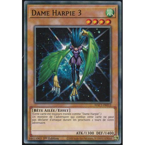 Carte Yu-Gi-Oh - Dame Harpie 3 - Hac1-Fr012 - Arsenal Mysterieux - Chapitre 1