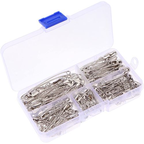 Hq-Cloud 220 Pièces 6 Tailles Épingle A Nourrice - Épingles Couture, Épingles De Sûreté Pour Couture Maison, Couture Artisanale - Argenté
