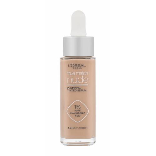 Loréal Paris 30ml Sérum Teinté Repulpant True Match Nude, 3-4 Light-Medium, Maquillage 