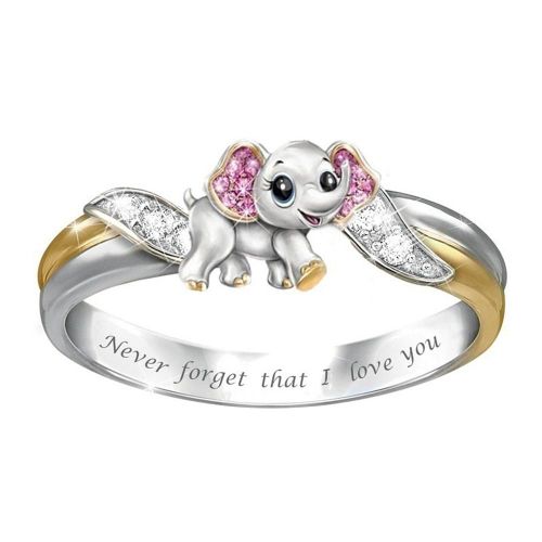 Bague Éléphant Incrustée De Strass Pour Femmes, Bijoux De Fiançailles, De Mariage