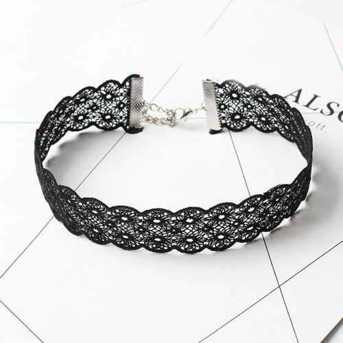 Collier Ras Du Cou Réglable En Dentelle Noire Pour Femmes, Accessoires De Mariage, Haute Qualité, Bijoux À La Mode