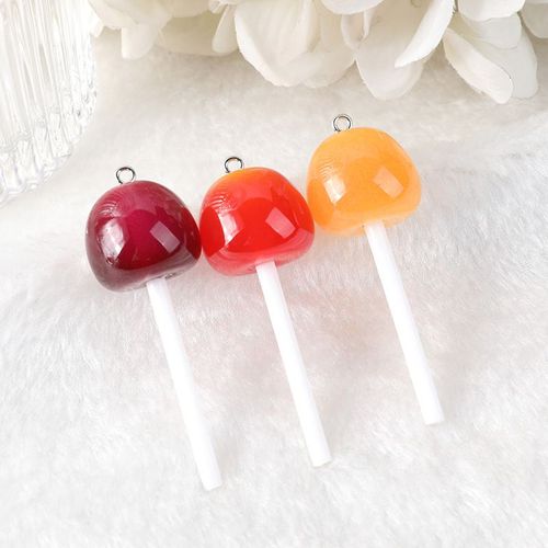 Breloques En Forme De Fruit, En Plastique Cerise Sucette, Gelée Couleur Bonbon, Résultats De Bijoux Pour Boucles D'oreilles Porte-Clés Pendentifs Bricolage 14 Pièces