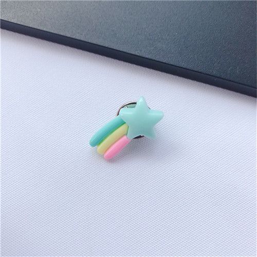 Broches En Résine Météores À Dos Plat, 1 Pièce, Broches En Étoile Mignonnes Pour Enfants, Décoration De Manteau, Bijoux Cadeaux