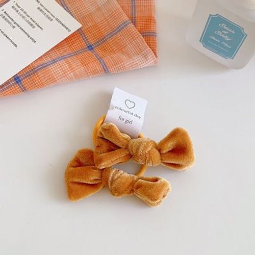 N¿Ud Papillon En Velours Doré 2, Nouvelle Collection Hiver Pièces/Ensemble, Doux Et Mignon, Couleur Bonbon, Couvre-Chef Pour Filles
