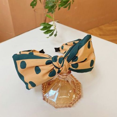 Bandeau À Gros N¿Ud, 5 Couleurs, À Pois, À Large Bord, En Tissu Simple, Pour Le Lavage Du Visage