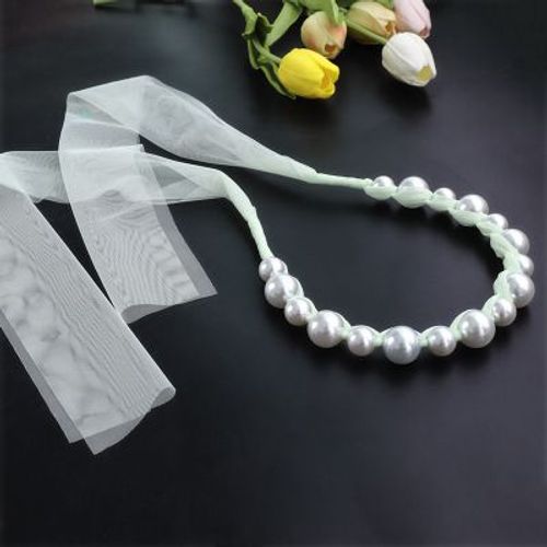 Bandeau À Perles En Organza Avec N¿Ud, 5 Couleurs, Bandeau Coréen Pour Femmes, Nouveaux Produits, Printemps Et Été
