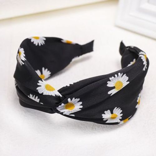 Bandeau Imprimé En Tissu Frais Japonais Et Coréen, Petite Marguerite, Pour Femmes, Double N¿Ud