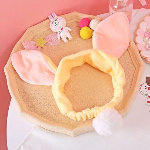 Bandeau De Lavage Du Visage Lapin, Mignon, En Peluche Corail, Version Coréenne, Pour Femmes, Automne Et Hiver