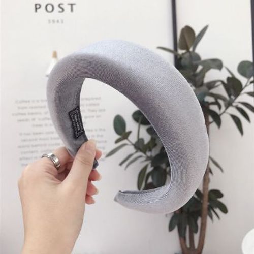 Serre-Tête En Éponge Épaisse Pour Femmes, 15 Couleurs, Bandeau Large Sur Le Côté, En Soie, À Rayures, Automne Et Hiver