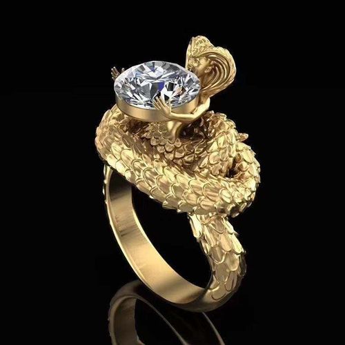Bague De Couple Serpent Et Fille, Bijoux Enroulés, Couleur Or, En Zircon Blanc, Nouvelle Collection, Tendance, Z3t527