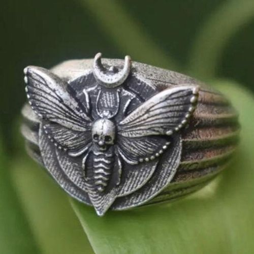 Bague Papillon En Forme D'abeille Gravée Pour Hommes Et Femmes, Vintage, Plaqué Argent, Gothique, Steampunk, Fête D'anniversaire, Hip Hop, Bijoux, Cadeau, N3m880