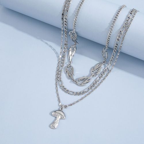 Collier Punk Hip Hop En Métal Pour Femmes, Pendentif Champignon, Rock Vintage Chaînes De Flammes, Ras Du Cou, Bijoux À La Mode Unisexe