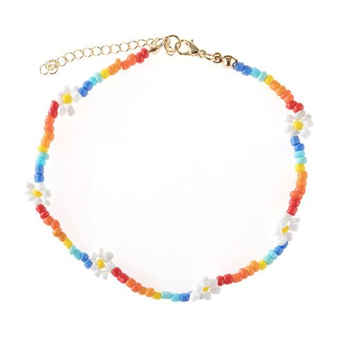 Collier Ras Du Cou Bohème Coloré Pour Femmes, Perle De Graine, Fleur, Arc-En-Ciel, Mode, Fête, Bijoux Créatifs, 2020