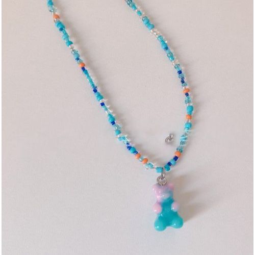 Collier Vintage Coréen En Résine Multicolore, Pendentif Animal Mignon Ours Pour Filles Femmes, Bijoux Cadeau De Fête, Joli Fil Boho