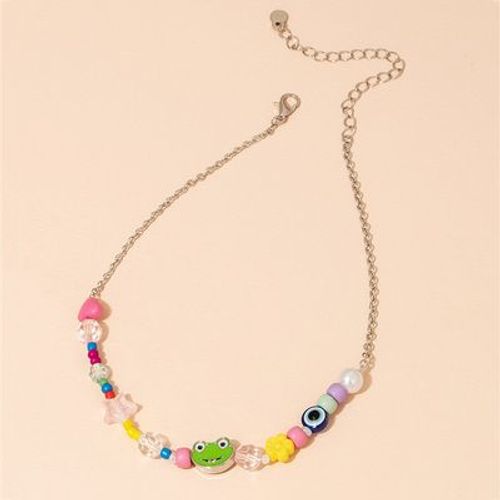 Colliers Harajuku En Résine Multicolores Pour Filles, Chaînes De Cou À La Mode, Bijoux Mignons