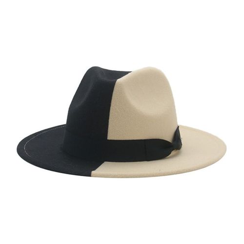 Chapeau Fedora En Feutre De Laine À Large Bord Pour Femmes, Avec Boucle De Ceinture, Noir, Casquette De Cowboy, Tendance