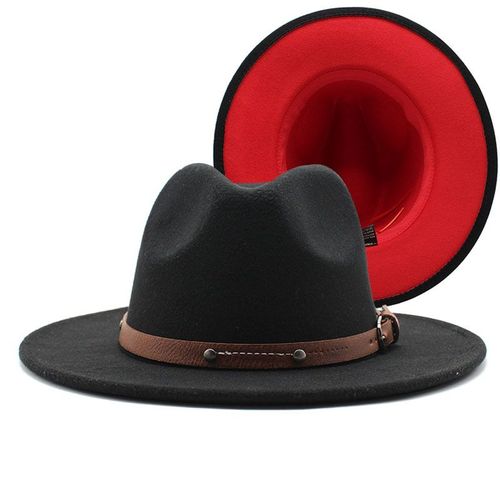 Chapeau En Laine Pour Homme Et Femme, 60cm, Couleurs Mélangées, Ceinture Marron, Mode, Large Bord Plat, Jazz, Vente En Gros, Hiver 2020