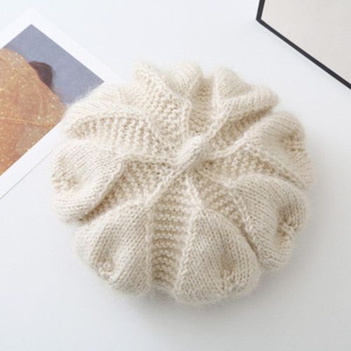 Bonnet Tricoté À La Main Pour Femme Et Fille, Bonnet, Tricot Chaud, Avec Pétales, Tête De Mort, Hiver