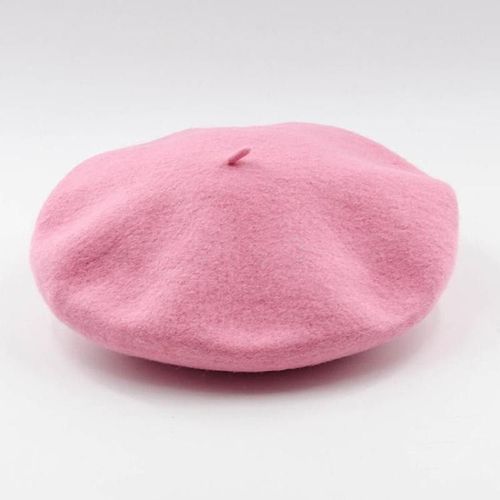 Béret En Laine Épaisse Pour Fille, Chapeau Chaud, Rose, Mignon, Décontracté, À La Mode, Peintre, Vente En Gros, Nouveauté 2021
