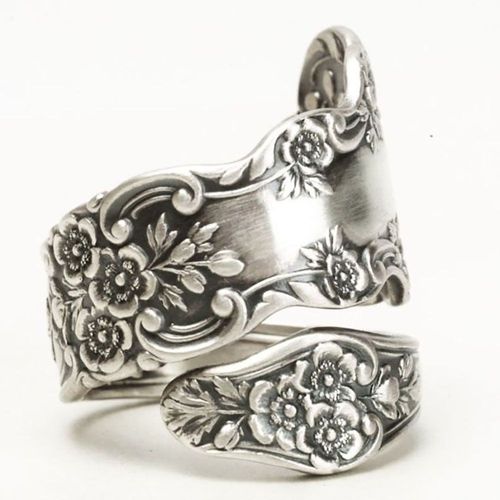 Bagues Vintage Couleur Antique Pour Femmes, Midi, Bijoux Élégants, Motif Floral Rose Gravé, Rétro, Fête