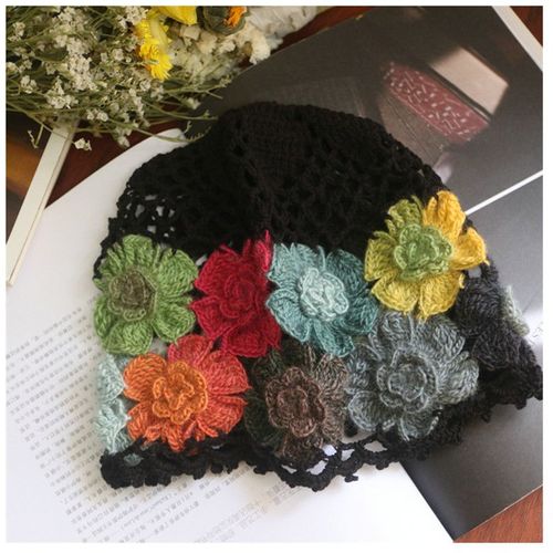 Bonnet Tricoté À La Main Pour Femme, Bonnet, Tricot Chaud, Tête De Mort, Hiver