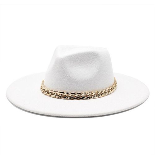 Chapeau Fedora En Feutre Imitation Laine Pour Homme Et Femme, Chapeau Panama À Très Grand Bord, Simple, Style Britannique, Avec Bonnet De Mariage