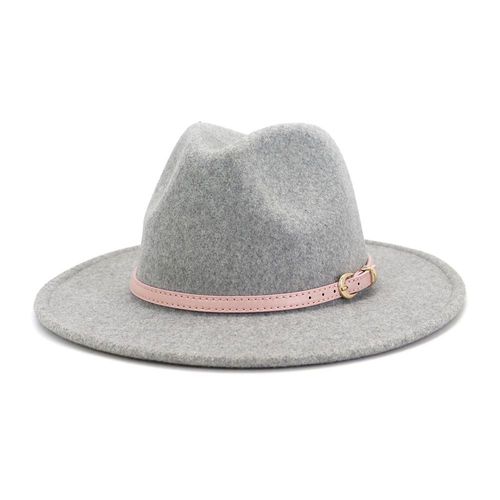 Chapeau Fedora En Feutre De Couleur Unie Pour Hommes Et Femmes, À Large Bord, En Laine Artificielle, Style Britannique, Trilby Par