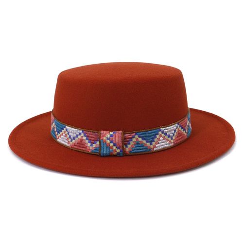 Chapeau En Laine À Large Bord Coloré Pour Femme Et Homme, Chapeau De Jazz, Fedora, Panama, Tendance, Vente En Gros, Hiver