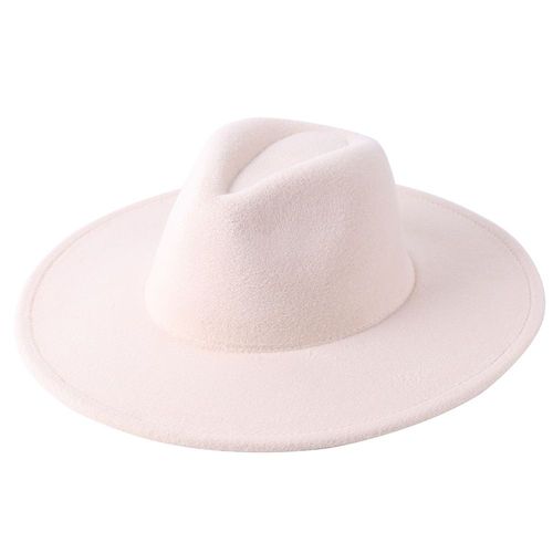 Chapeau Fedora En Laine À Larges Bords Pour Hommes, Chapeau De Jazz, À La Mode, Noir Et Rouge, Collection Automne Et Hiver, 9.5cm