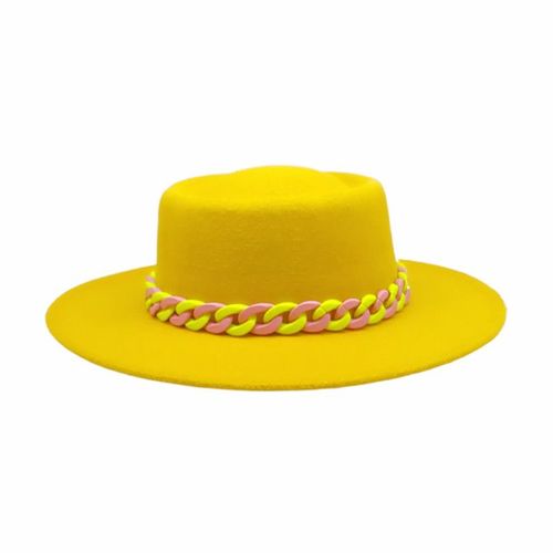 Chapeau En Feutre Pour Femme, Chapeau Style Vintage, Ceinture Colorée, Fedora, À Large Bord, À La Mode, Panama, Vente En Gros, Hiver