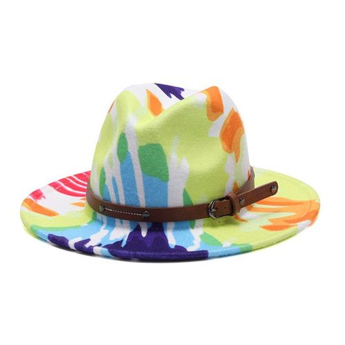 Chapeaux En Laine À Larges Bords Pour Femmes, Casquette De Jazz, Fedora, Style Panama, Pour Dames, Trilby, Mode, Cowboy, Fête, Ceinture Marron