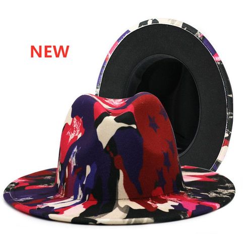 Chapeau Fedora Panama En Laine Colorée Pour Hommes Et Femmes, Chapeau En Feutre, Coloré