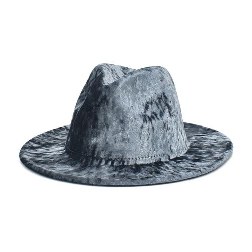 Chapeau En Feutre De Laine Pour Hommes Et Femmes, Unisexe, Velours Doré, Jazz Fedora, À Large Bord, Couleur Unie, Casquette Trilby Panama, Vente En Gros