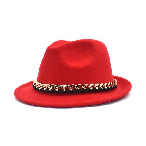 Chapeau Fedora En Feutre De Couleur Unie Pour Hommes Et Femmes, Chapeau En Laine Artificielle De Style Britannique Trilby