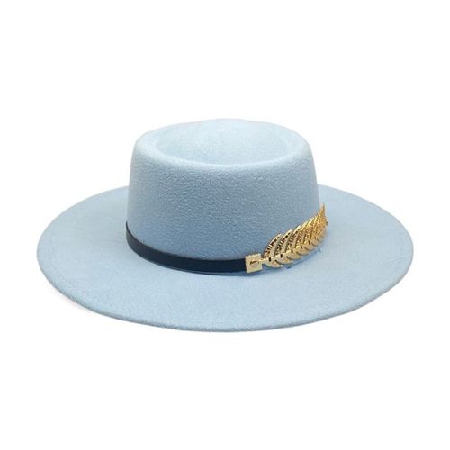 Chapeau En Laine Pour Hommes Et Femmes, Style Fedora, Ceinture À Feuilles À Large Bord, Nouvelle Mode, Été, Automne