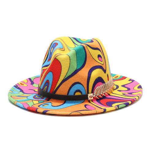 Chapeau Fedoras En Feutre Coloré À Large Bord Pour Hommes Et Femmes, En Laine Artificielle, Style Britannique, Jazz, Nouvelle Collection