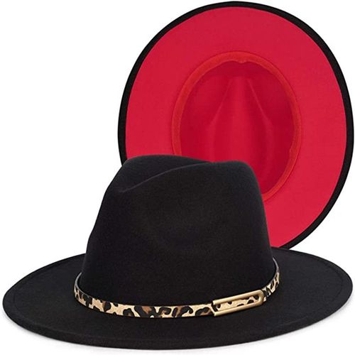 Chapeau Fedora En Laine À Large Bord Pour Homme Et Femme, Vintage, Chaud, Ceinture Léopard, Panama, Jazz, Cowboy, Printemps, Hiver, Automne