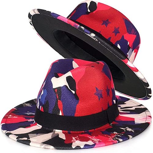 Chapeau Fedora Coloré En Feutre À Large Bord Pour Hommes Et Femmes, Tenue Tendance, Style Spécial Avec Chaîne Noire