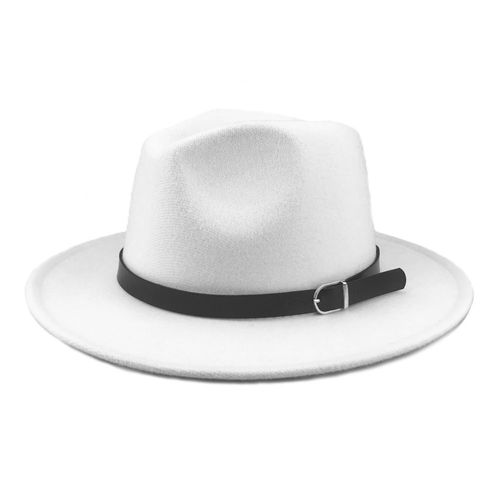 Chapeau En Feutre De Laine Pour Hommes Et Femmes, Couleur Unie, Noir, Ceinture Simple Face, Jazz, Fedora, Élégant, Panama, Trilby, Vente En Gros