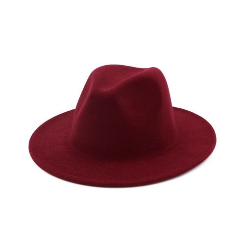Chapeau Fedoras En Feutre Pour Hommes Et Femmes, En Laine Artificielle, Coloré, À Large Bord, Style Britannique, Jazz, Nouvelle Collection