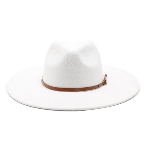Chapeau Fedora En Laine Pour Femmes Et Hommes, Chapeaux En Feutre Imitation Laine, Avec Chaîne En Métal, Décoration, Panama