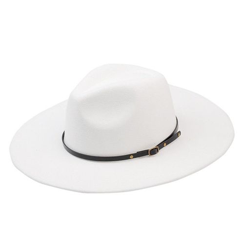 Chapeau À Larges Bords De 9.5cm Pour Hommes Et Femmes, Automne Et Hiver, Mode Rétro, Ceinture, Jazz, Chapeau En Feutre