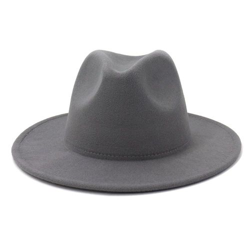 Chapeau En Feutre De Laine Pour Hommes Et Femmes, Nouvelle Mode, Gris, Rose, Patchwork, Jazz, Fedora, Trilby, Panama