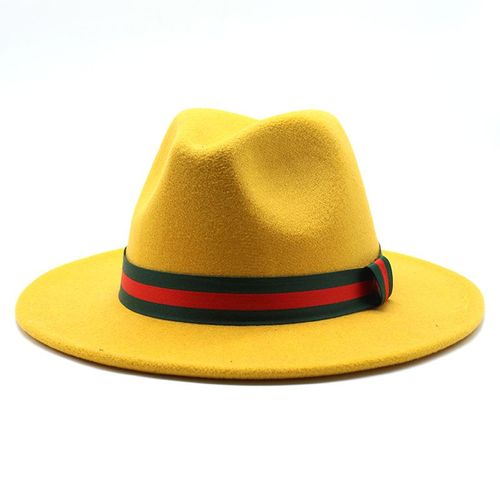 Chapeaux Feutrés Pour Femmes, Différents Styles, Ceinture, Automne Hiver, Jaune, Décontracté, Formel, Robe, Panama, Jazz, Plein Air