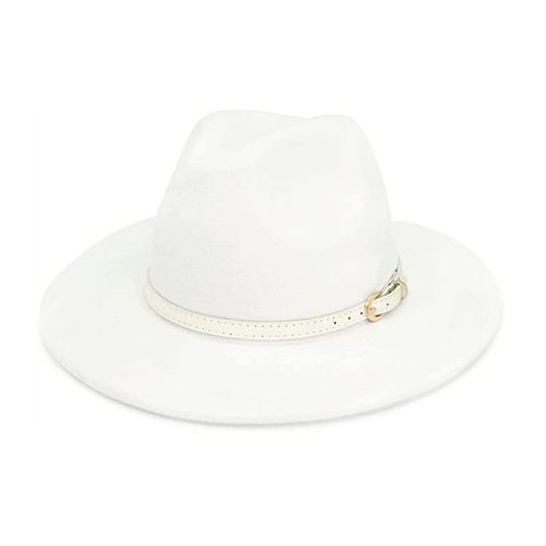 Chapeau Fedora Jazz En Laine Pour Femmes, Chapeau À Large Bord, Avec Boucle De Ceinture, Couleur, Vente En Gros, 2021