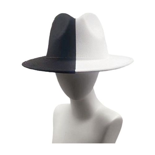 Chapeau Fedora En Patchwork Pour Hommes Et Femmes, Chapeau À Large Bord En Laine, Jazz, Avec Boucle De Ceinture Fine, Casquette Trilby Panama